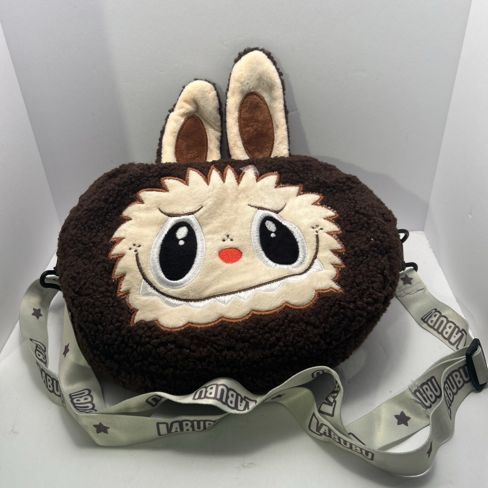 Pop Mart Labubu Crossbody Bag Unisex OS Brown New Plush Monster Gift
